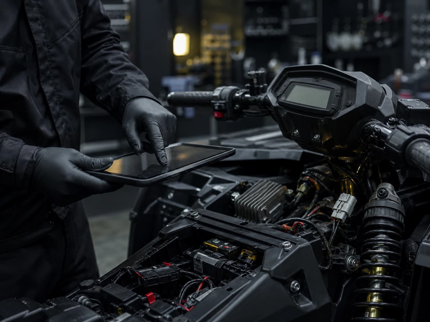 Vehicle diagnostics at the DK Techno service center